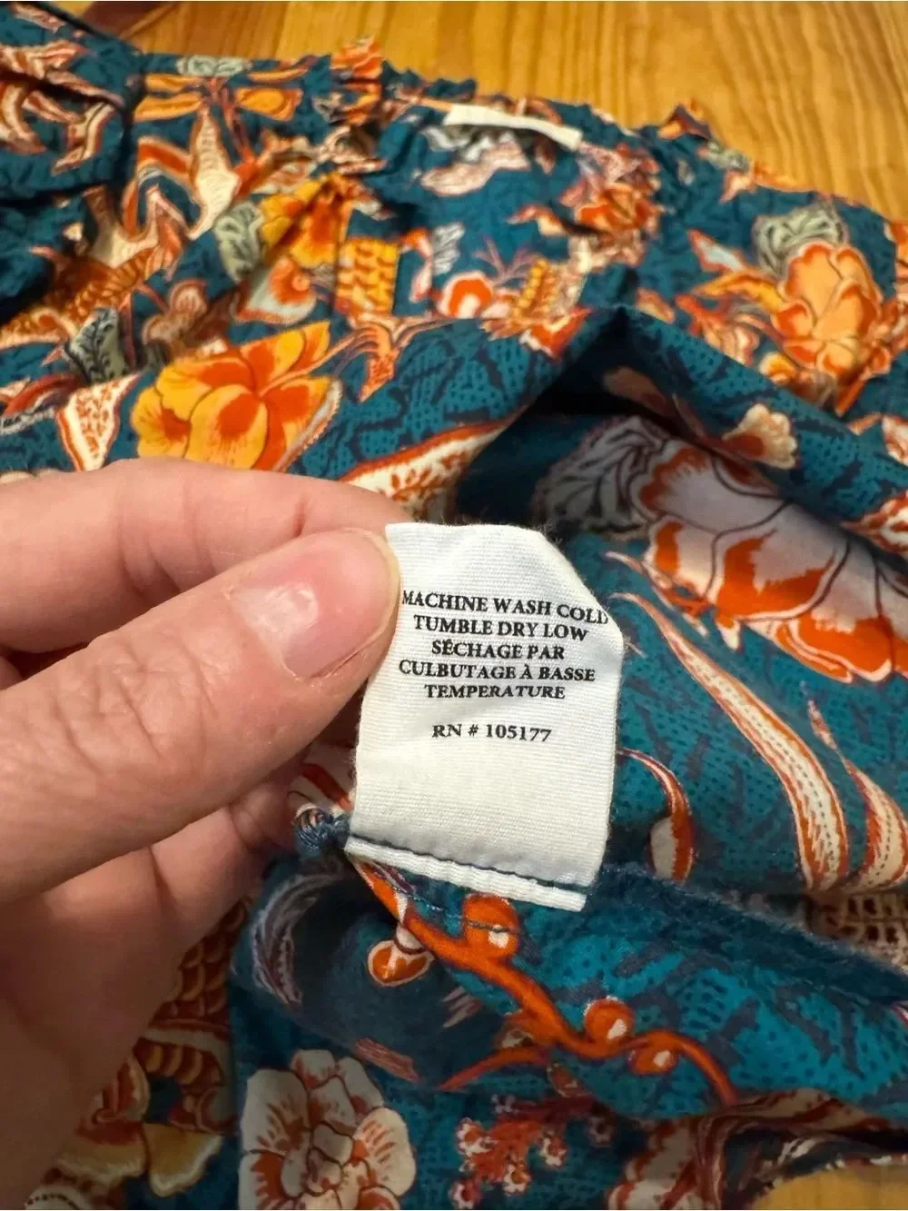 Ulla Johnson Women’s Evelyn Top Delphinium Print Size 4 100% Cotton